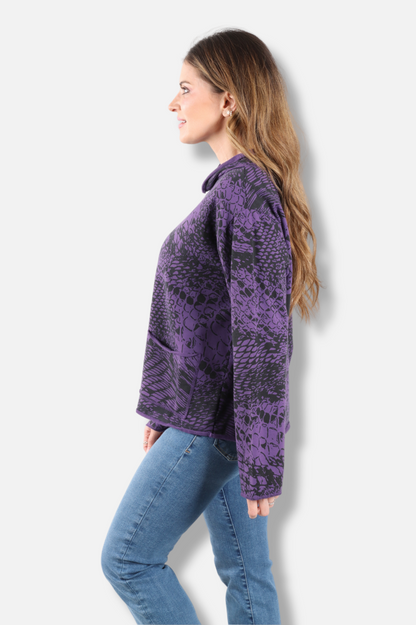 Relax Yoga Top - Jam Pebbles Print