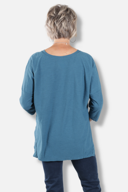 Osize Boxy Top - Peacock