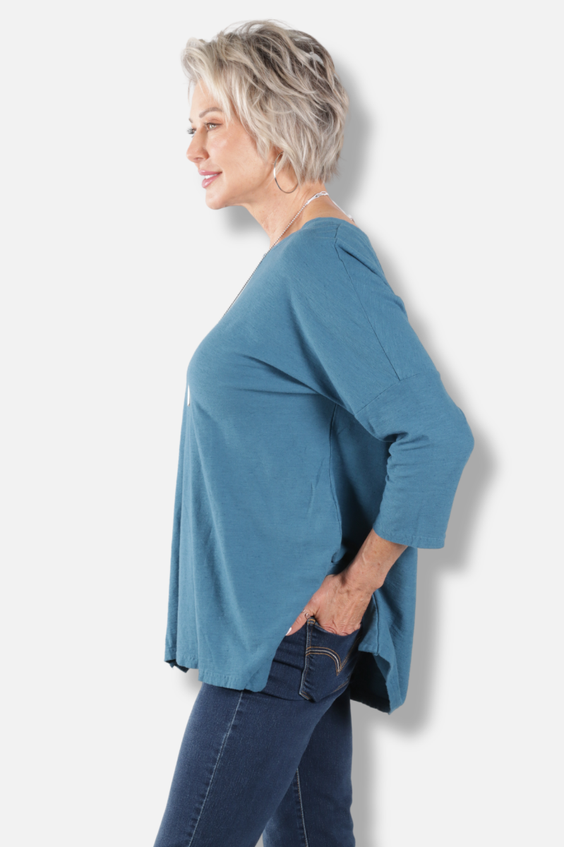 Osize Boxy Top - Peacock