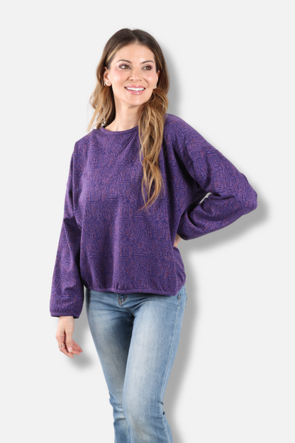Stretch Terry Sweatshirt - Jam Odyssey Print