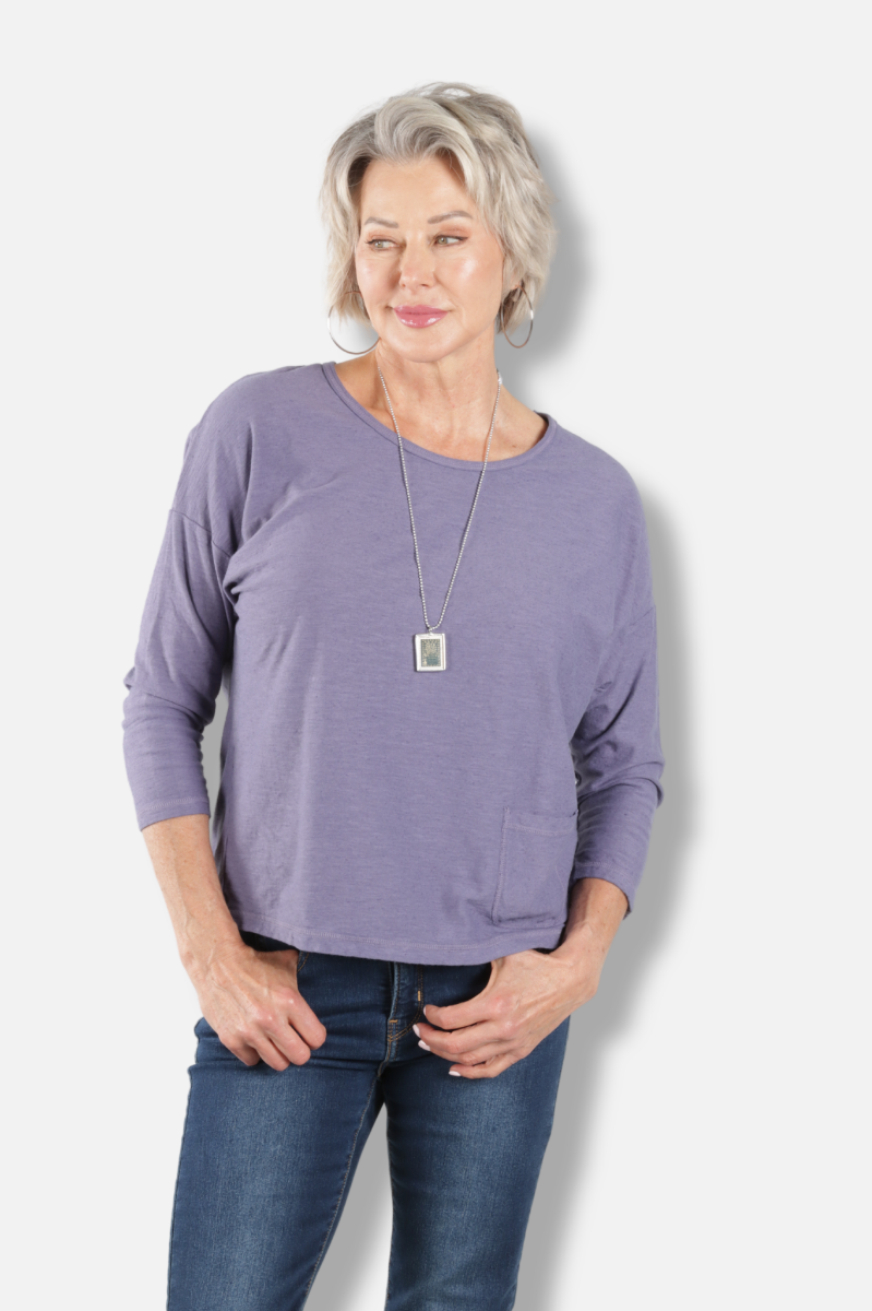 Boxy Pocket Tee - Whisper