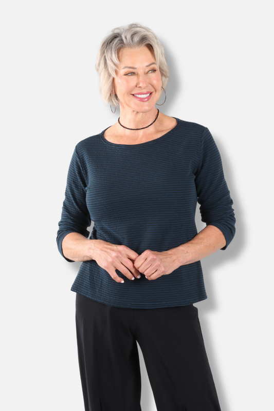3/4 Sleeve Boatneck Tee - Etan