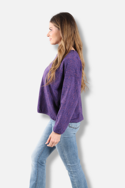 Stretch Terry Sweatshirt - Jam Odyssey Print
