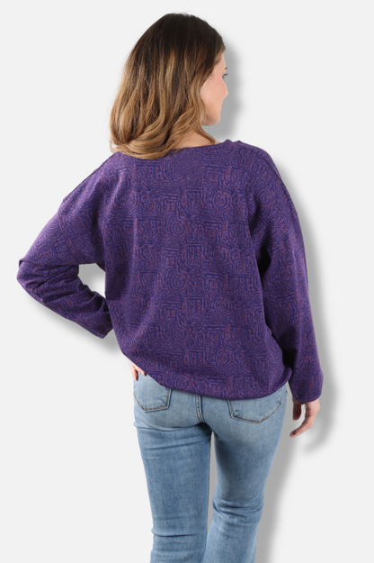 Stretch Terry Sweatshirt - Jam Odyssey Print