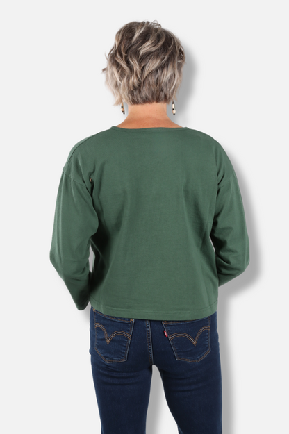 Long Sleeve Crop Crew - Tyrol