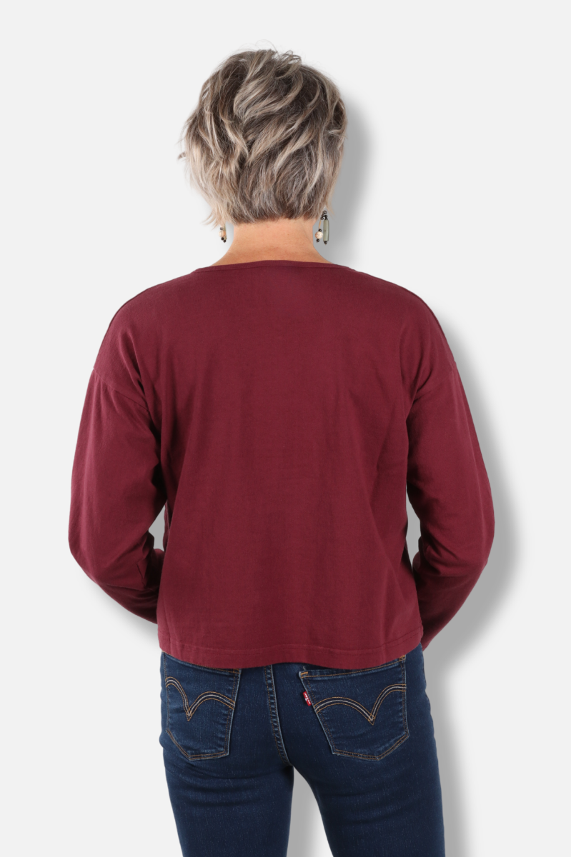 Long Sleeve Crop Crew - Rhone