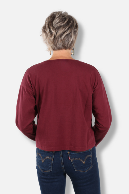 Long Sleeve Crop Crew - Rhone