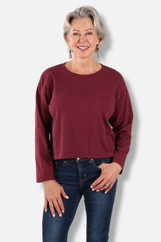 Long Sleeve Crop Crew - Rhone