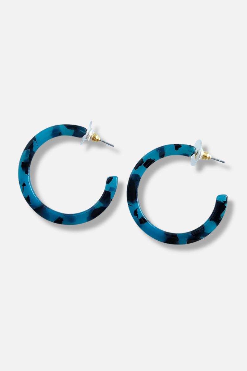 Camy Hoops - Blue Tortoise