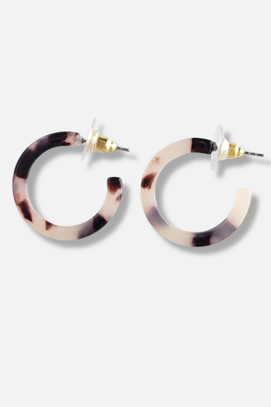 Cam Mini Hoops - Blonde Tortoise