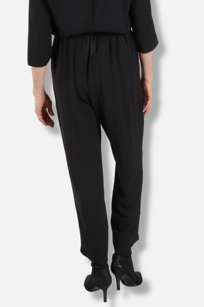 Button Front Pant  - Black 