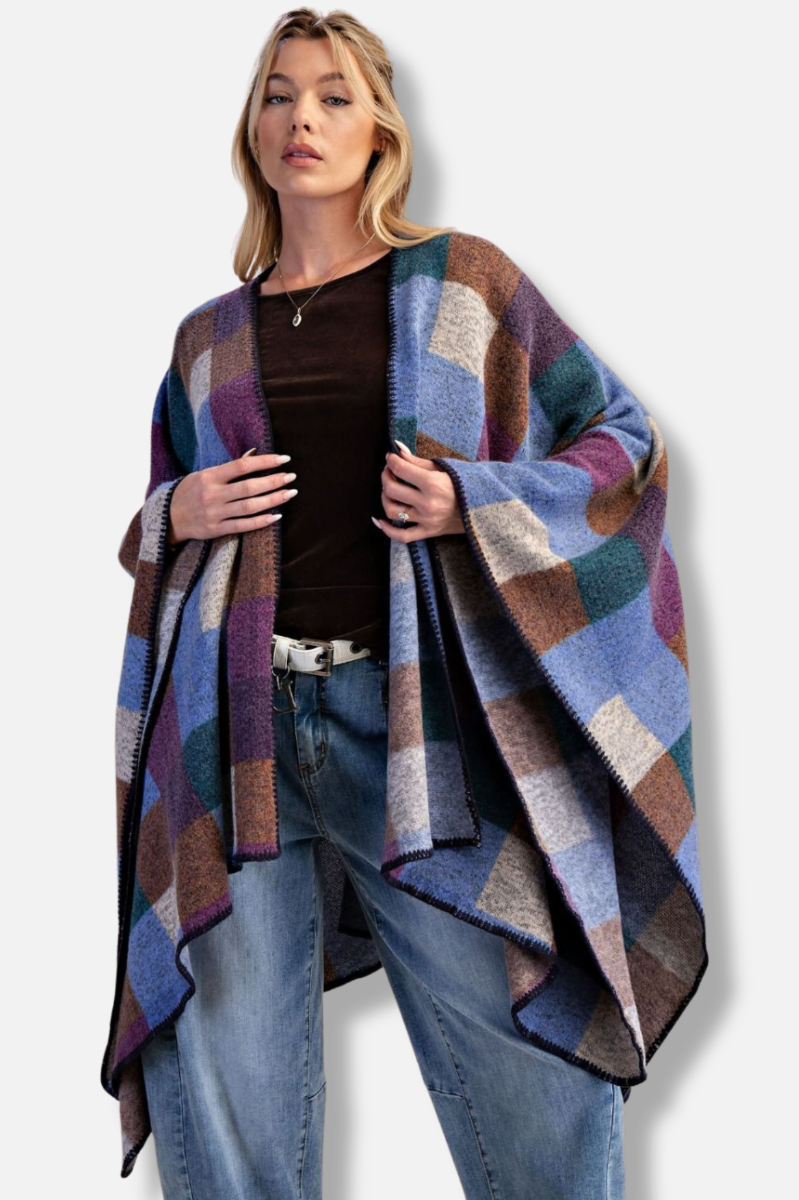 Oversized Cape - Blue