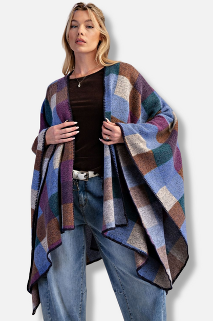 Oversized Cape - Blue