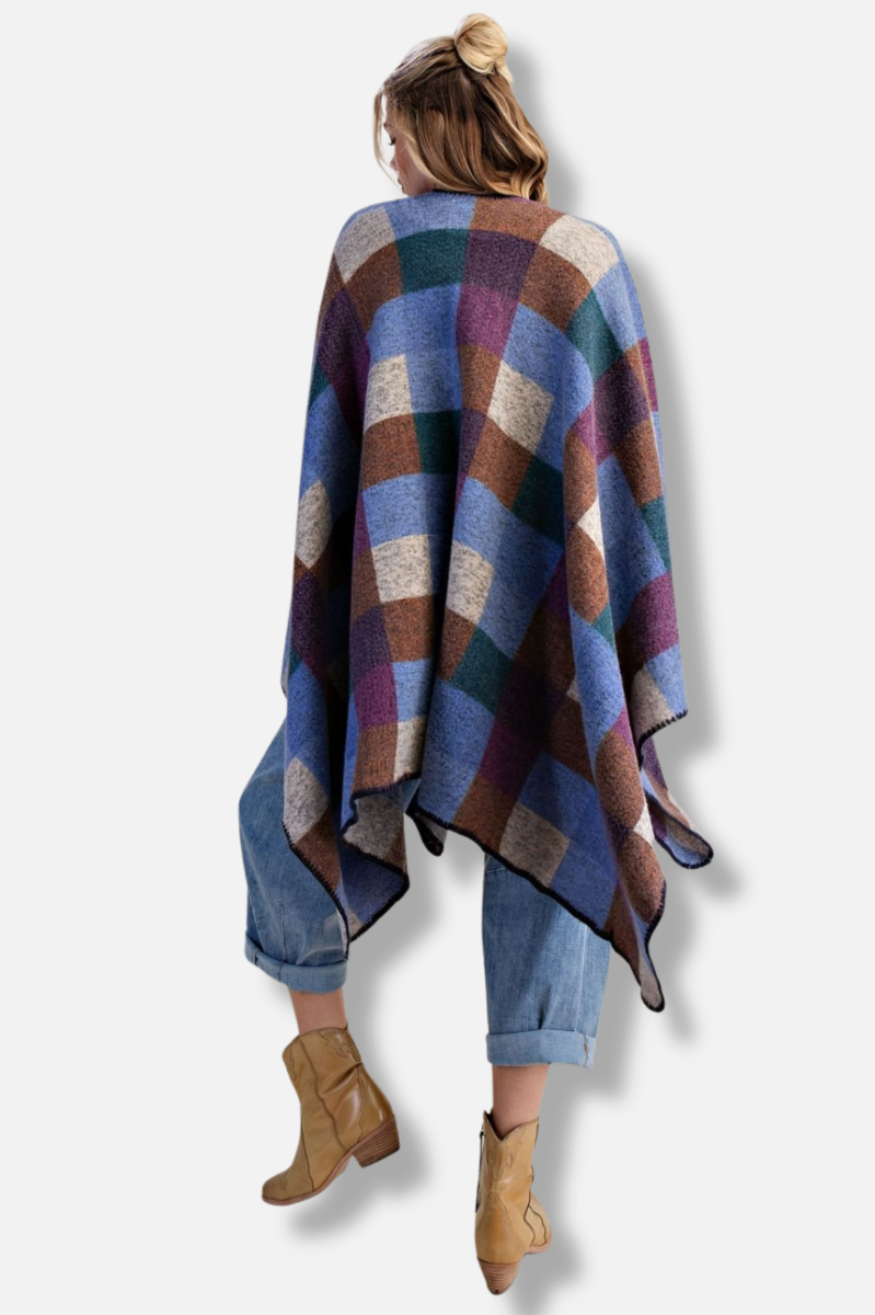 Oversized Cape - Blue