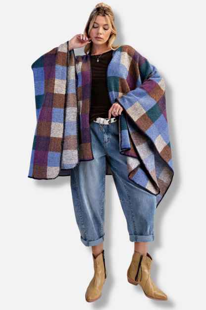 Oversized Cape - Blue