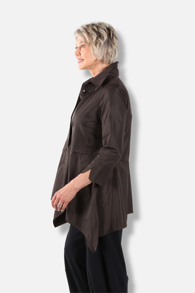 Asymmetrical Jacket - Chocolate