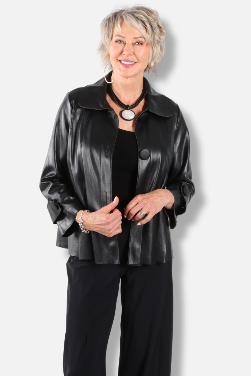 Pleats Jacket - Black 
