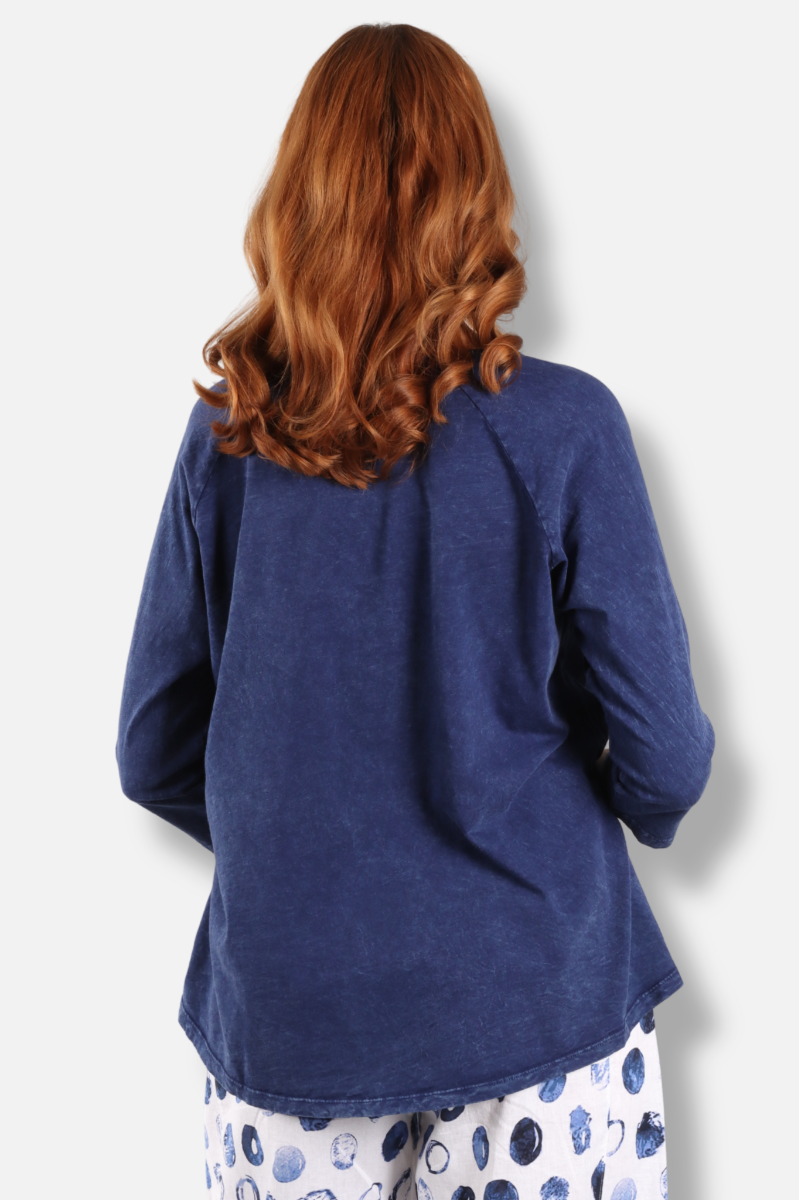 Hi Lo Pocket Tunic - Indigo