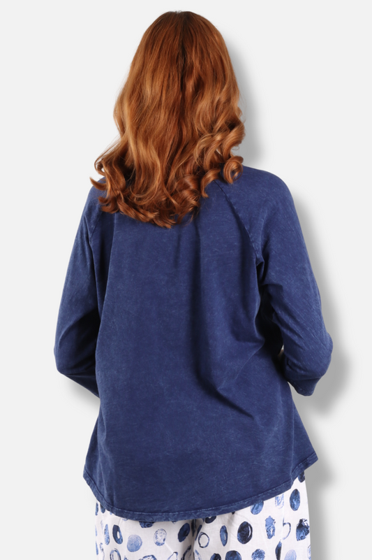 Hi Lo Pocket Tunic - Indigo