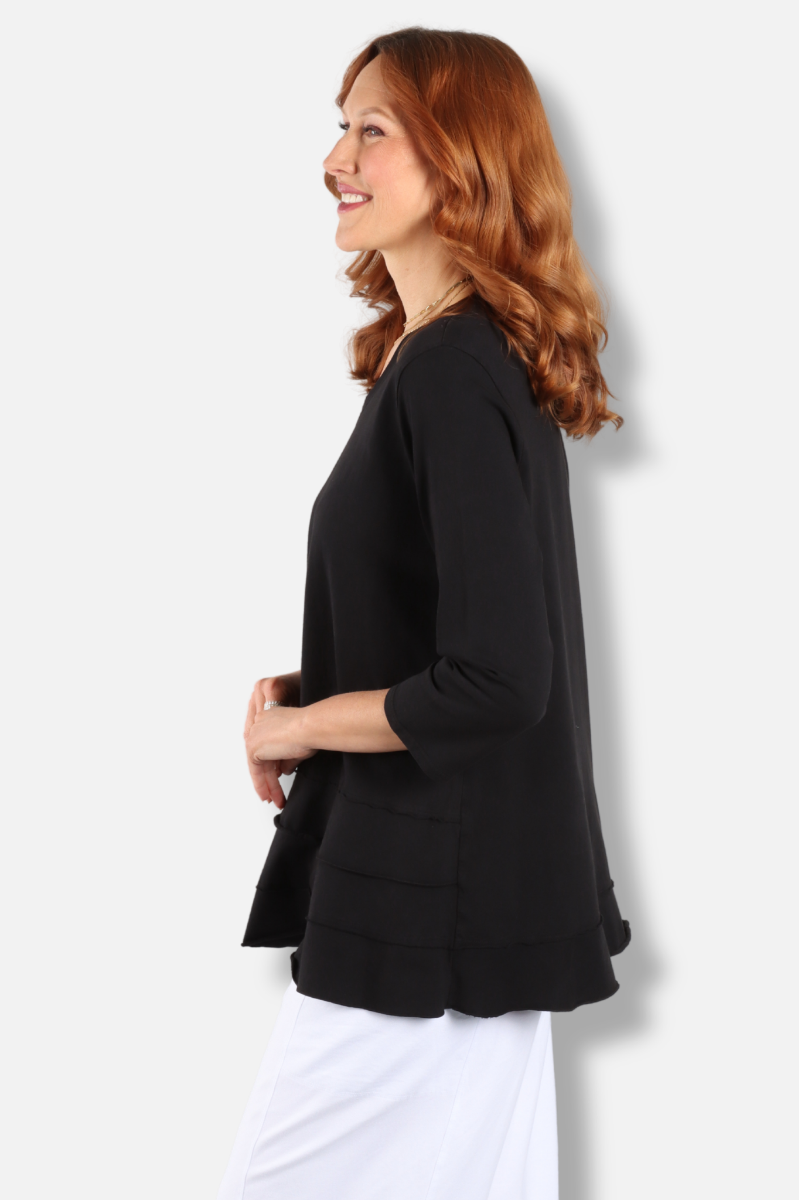 Layered Tiered Top - Black