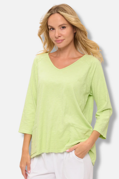 Hi Lo Pocket Tunic - Limeade