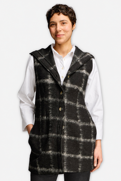 Hooded Vest - Black