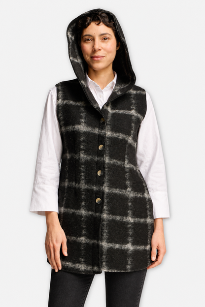 Hooded Vest - Black