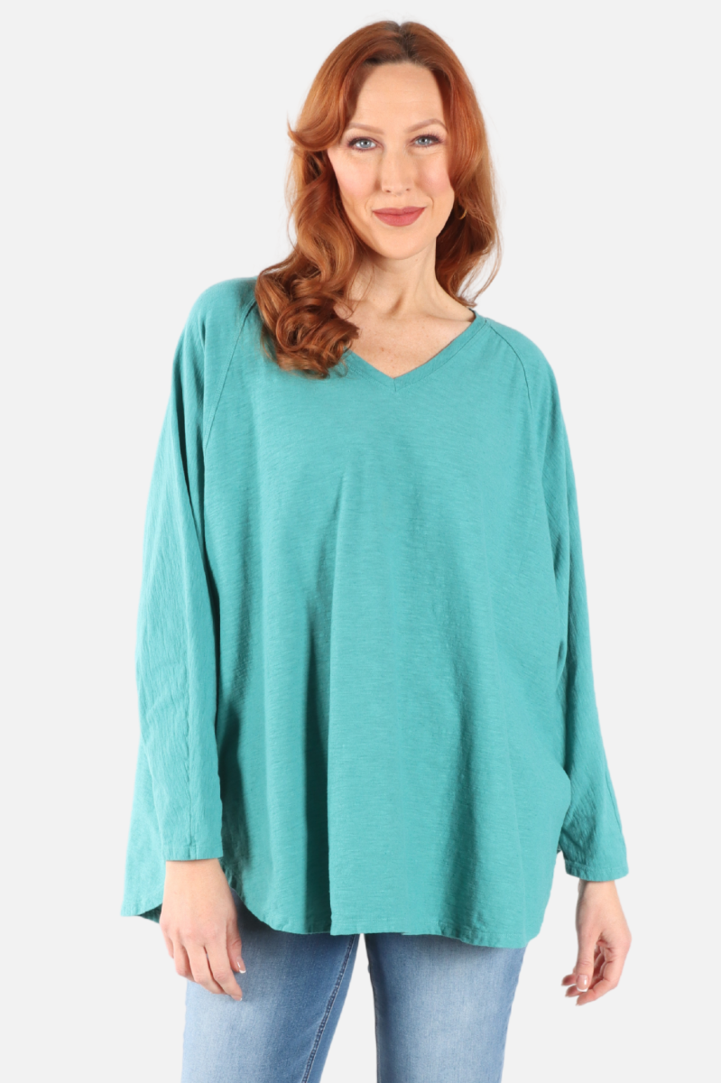 Fawbush's Only! Osize V-Neck - Riviera