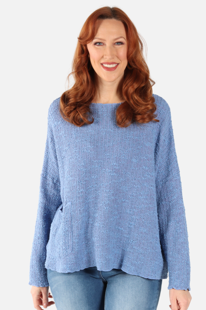 Osize Pocket Pullover - Forget-me-not Sweater Knit