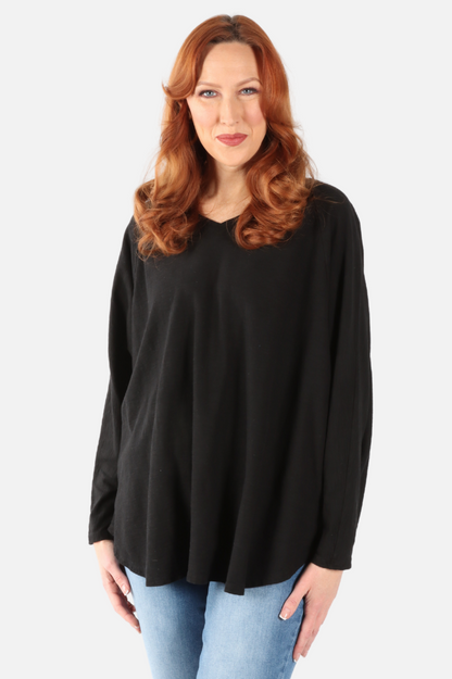 Fawbush's Only! Osize V-Neck - Black