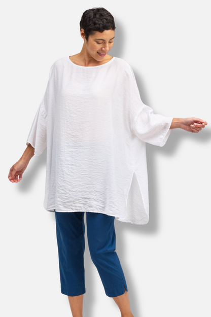 Osize Slit Tunic - White Parachute