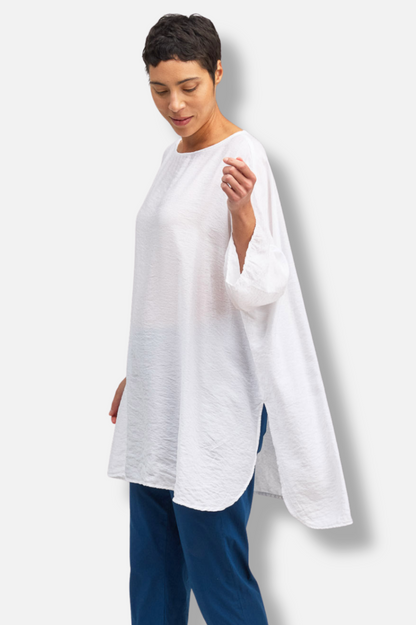 Osize Slit Tunic - White Parachute