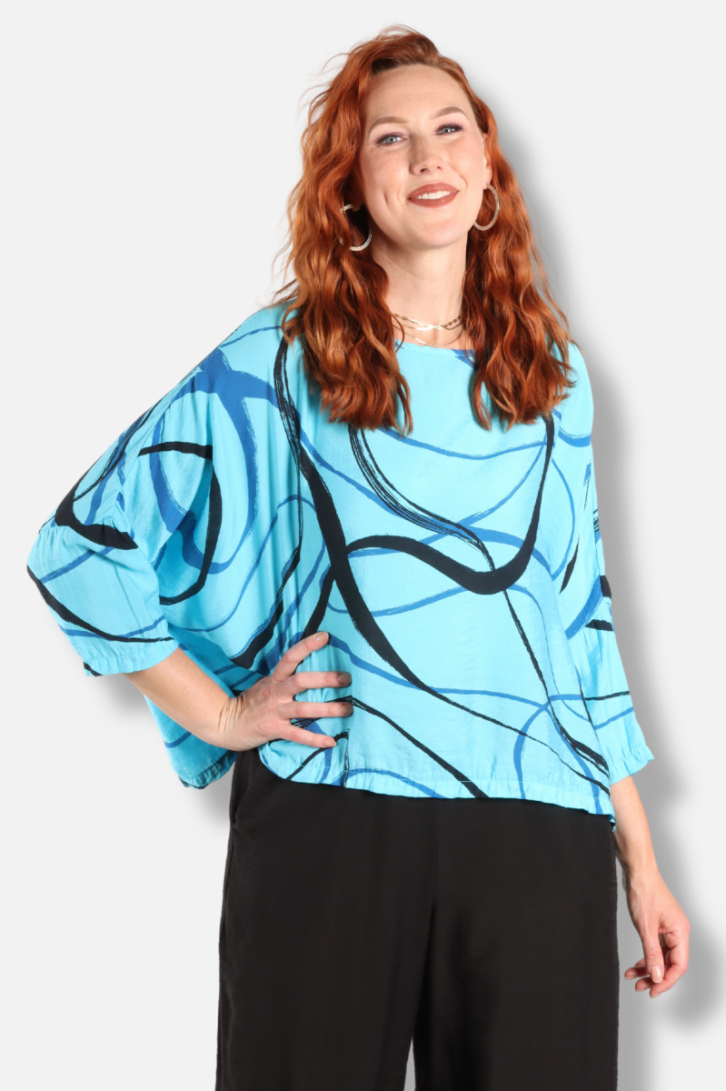 Crop Top - Atoll Swirl Parachute