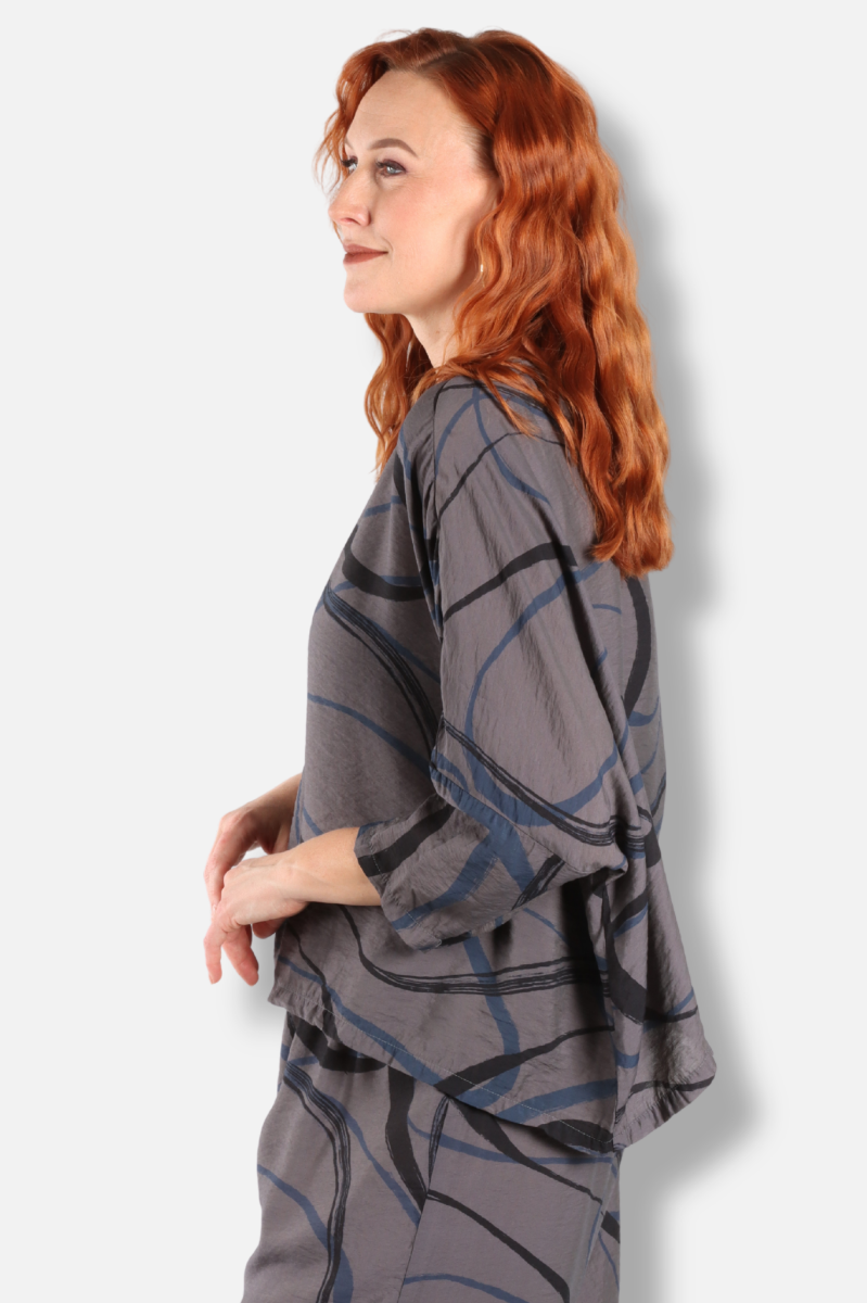 Crop Top - Anthracite Swirl Parachute