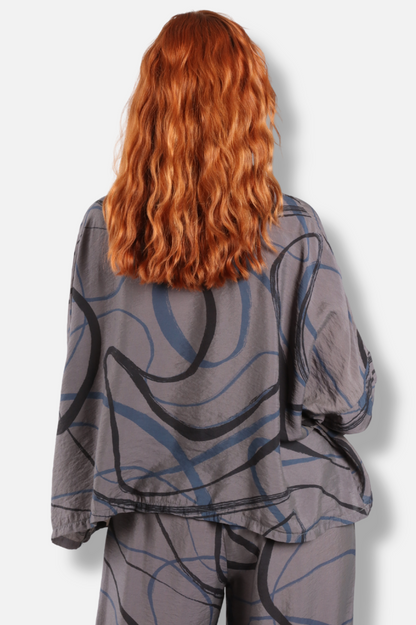 Crop Top - Anthracite Swirl Parachute