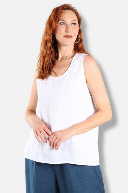 Easy Scoop Tank - White Linen