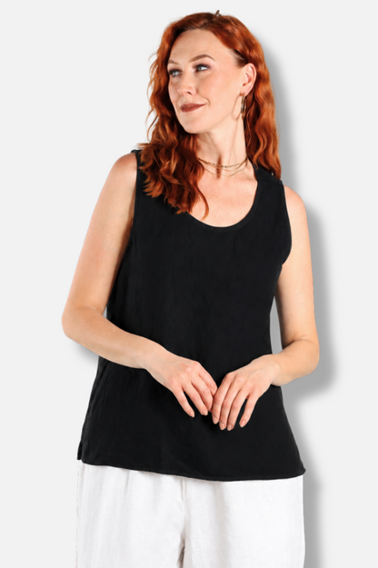 Easy Scoop Tank - Black Linen