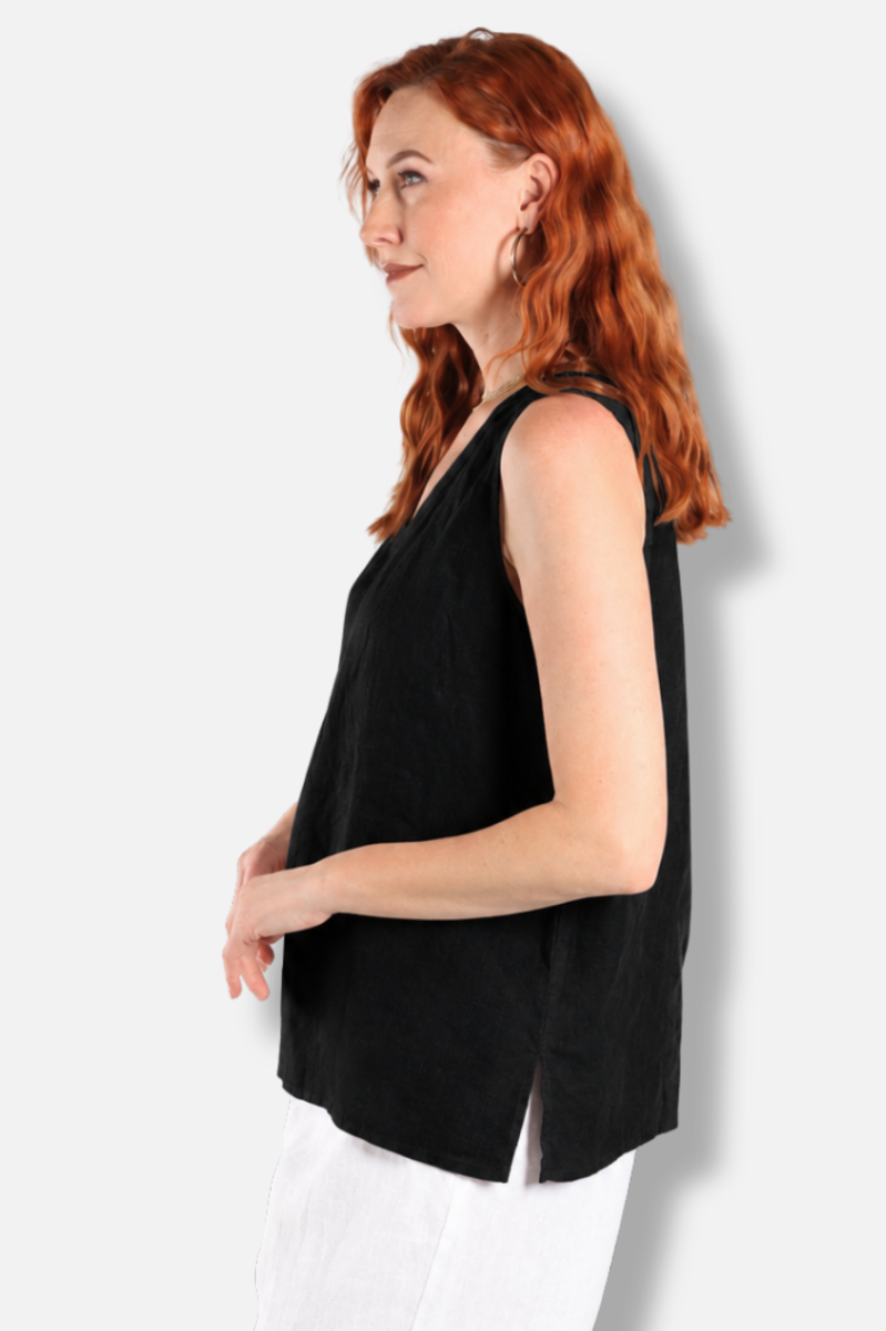 Easy Scoop Tank - Black Linen