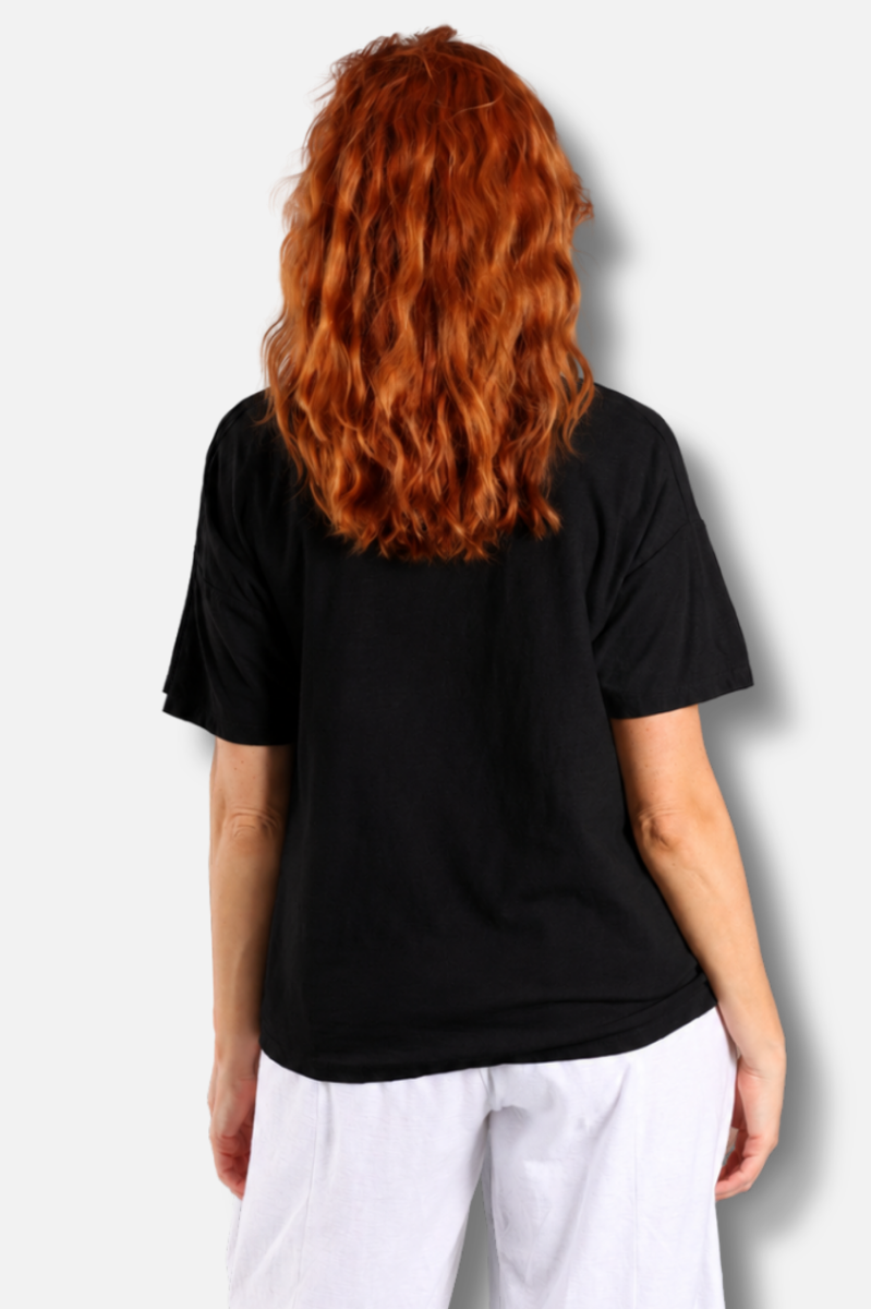 V-Neck Tee - Black 