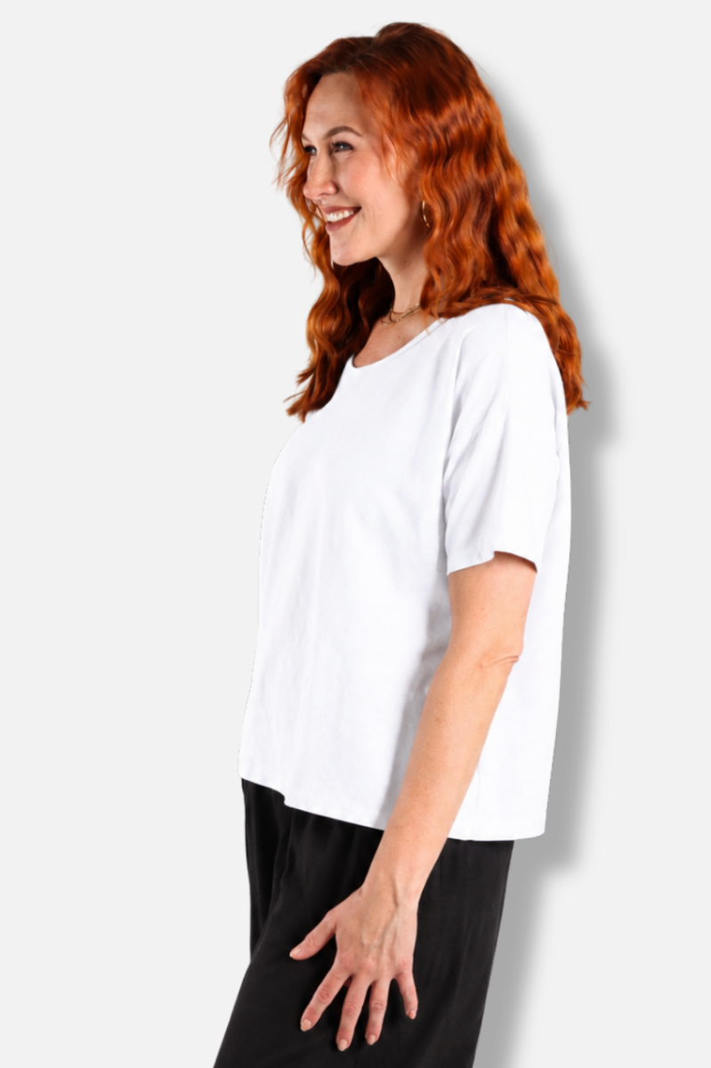 V-Neck Tee - White