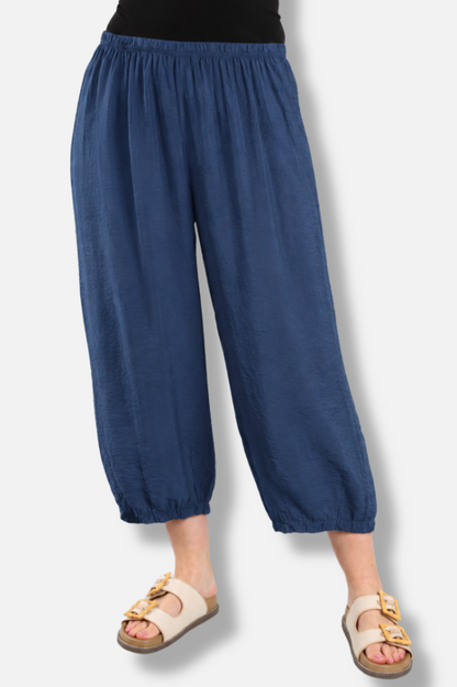 Darted Crop Pant - Naval Parachute