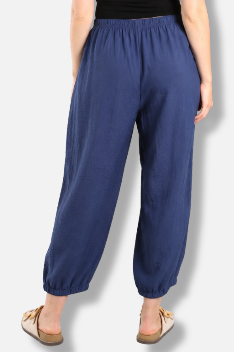 Darted Crop Pant - Naval Parachute