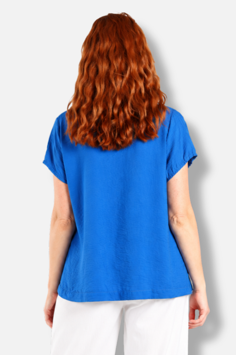 Cap Sleeve Swing Top - Vivid Blue Parachute