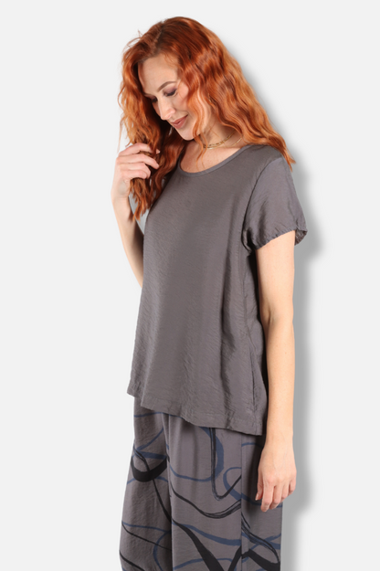 Cap Sleeve Swing Top - Anthracite Parachute