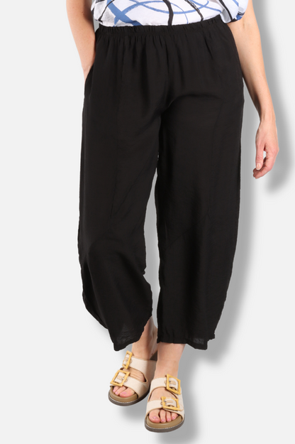 Barrel Crop Pant - Black Parachute