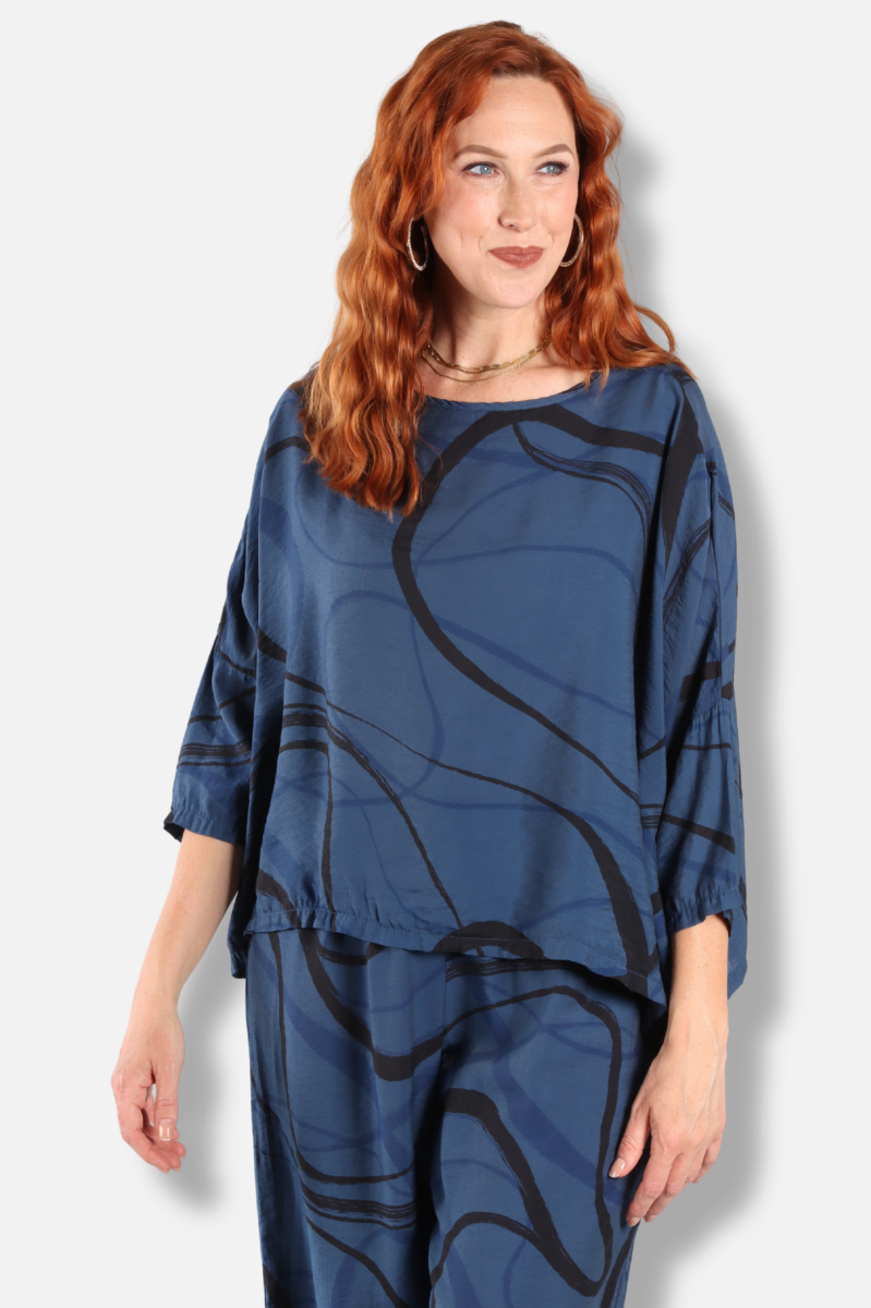 Crop Top - Naval Swirl Parachute