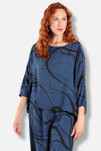 Crop Top - Naval Swirl Parachute