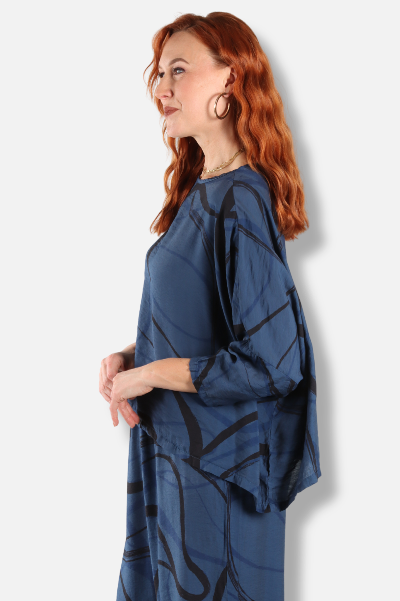 Crop Top - Naval Swirl Parachute
