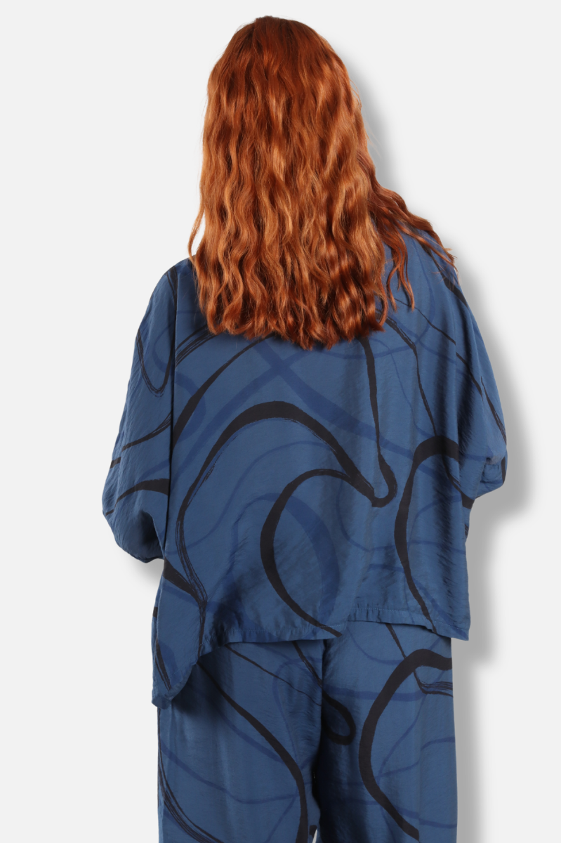 Crop Top - Naval Swirl Parachute