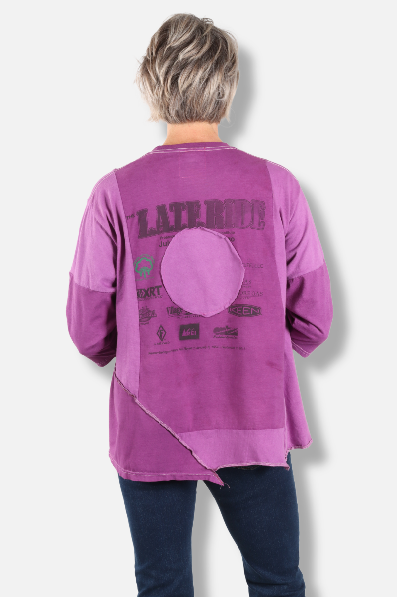 Triangle Floral Tee - Purple #2